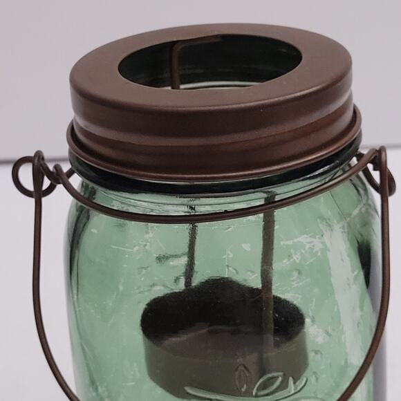 Green Rustic Mason Jar Candle Holder - Picture 9 of 12